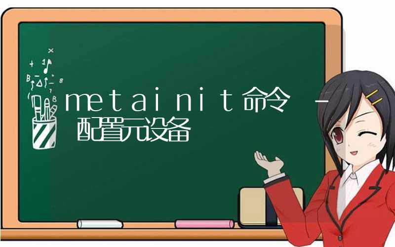 metainit命令 – 配置元设备